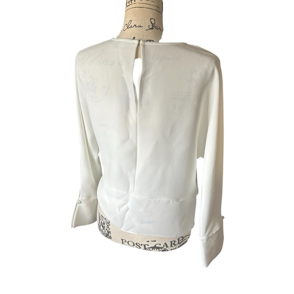 Purification Garcia Crew Neck Long Sleeve Bell Ruffle Cuffs Waist Tie Sz 40 - Picture 2 of 10